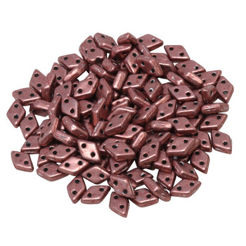 CzechMates® Diamond 2 Hole Beads -- Saturated Metallic Blooming Dahlia