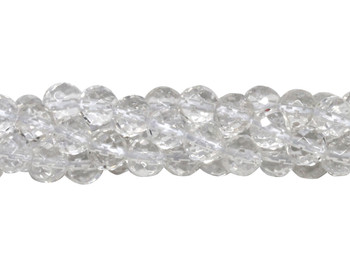 Crystal Quartz Polished 6mm Faceted Round - 64 Cut