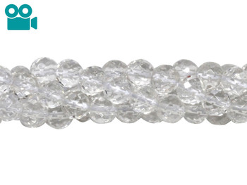 Crystal Quartz Polished 6mm Faceted Round - 64 Cut