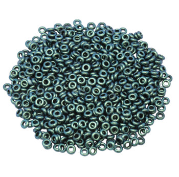 Size 8 Toho Demi Round Seed Beads -- Blue Aqua Polychrome