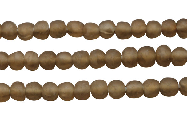 Recycled Glass 10-12mm Round - Tan