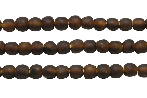 Recycled Glass 9-10mm Round - Brown