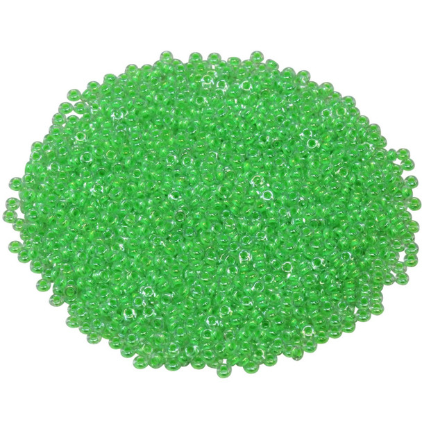 Size 11 Toho Demi Round Seed Beads -- Luminous Neon Green