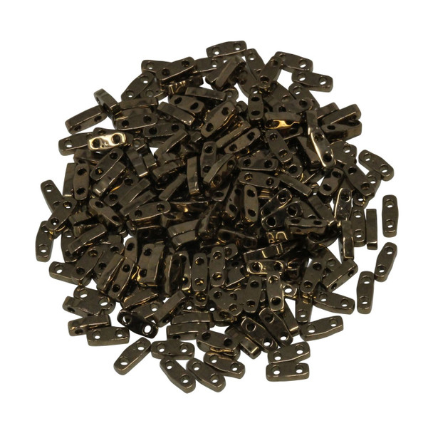 Quarter Tila Beads -- Metallic Bronze