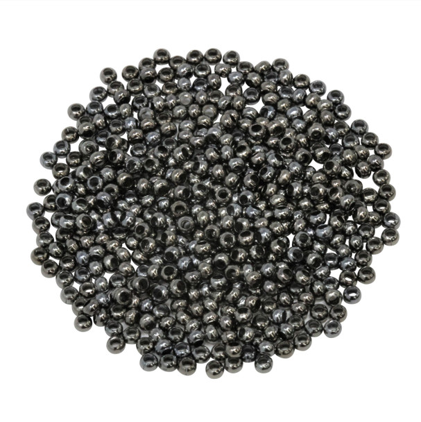 Size 11 Round Seed Beads -- Gunmetal Plated Brass