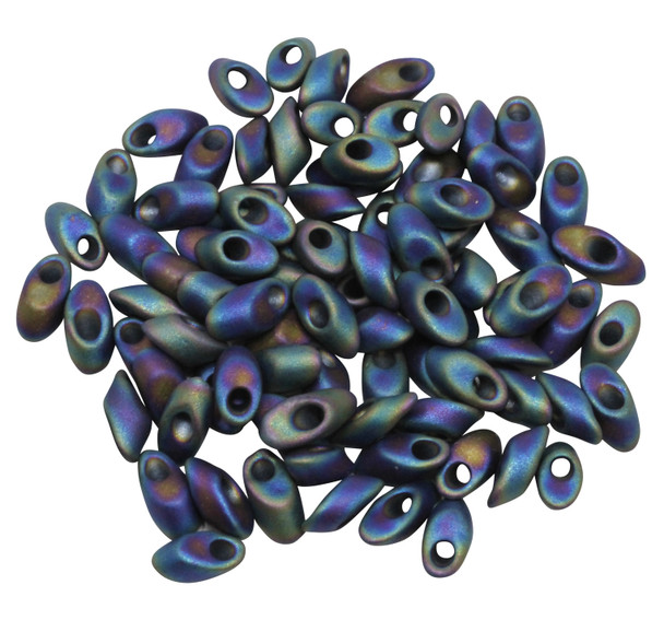 4x7mm Magatamas -- Black AB Matte