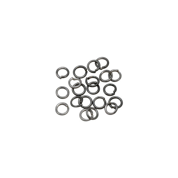 Antique Silver Plated 4mm Round 21 Gauge OPEN Jump Rings - 20 Pieces