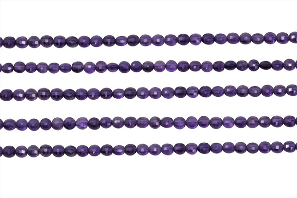 Amethyst AA Grade 4mm Faceted Coin