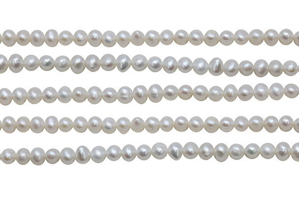 White Freshwater Pearls 5-6mm Potato