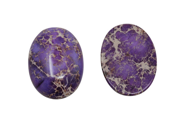 Dyed Purple Impression Jasper Polished A Grade 22x30mm Oval Cabochon