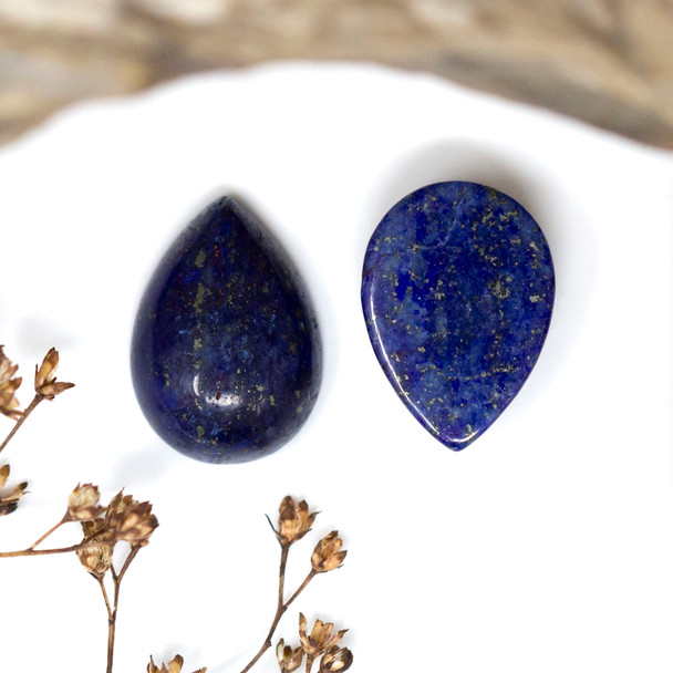 Lapis Polished 13x18mm Drop Cabochon