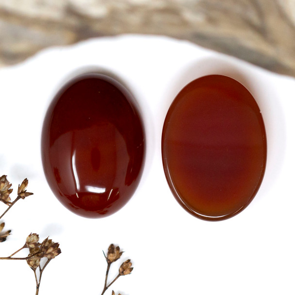 Carnelian Polished 18x25mm Oval Cabochon