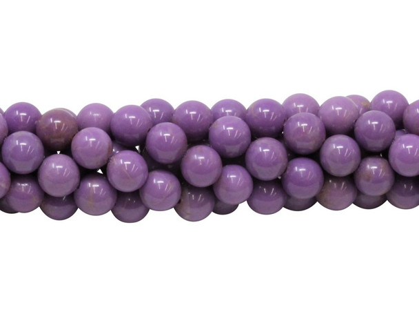 Phosphosiderite Polished 8mm Round - Light Purple