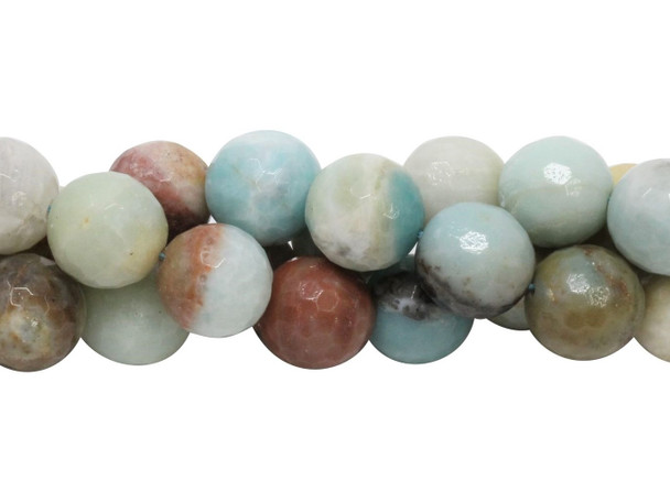 Amazonite Polished Multi Color 18mm Faceted Round