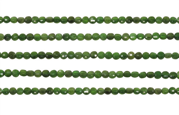 Chrome Diopside Polished 3.5mm Faceted Coin