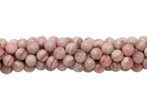 Rhodochrosite Polished 6mm Round - Argentina