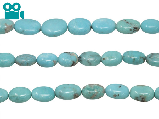 American Turquoise AAA Grade Polished 12x15-7x10mm Oval - Graduated