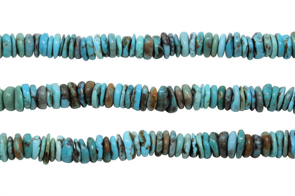 Chinese Turquoise Polished 10x3mm Heishi Tire