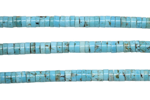 Nevada Turquoise Polished 6.7-7mm Heishi