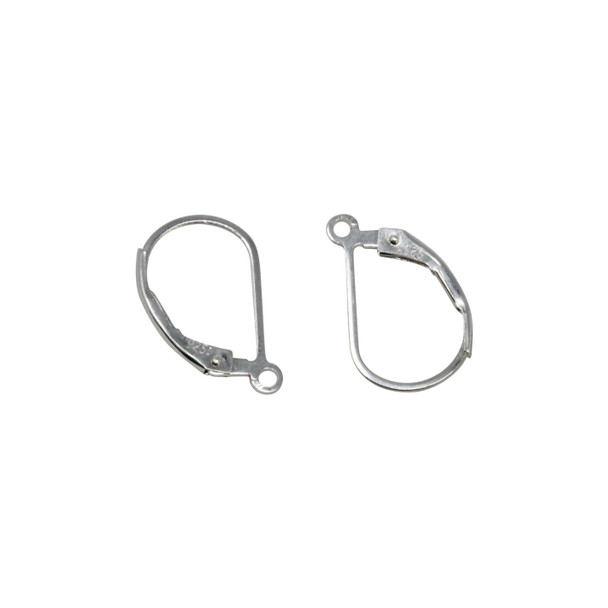 Sterling Silver Plain Leverback Earrings - Sold as a Pair