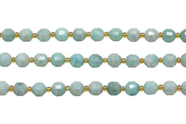 Amazonite Polished 7x8mm Prism Rondelle