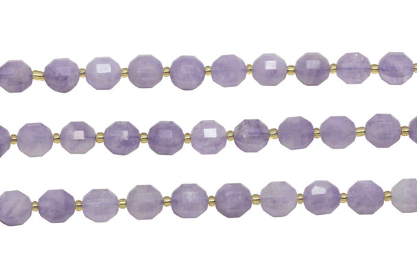 Cape Amethyst Polished 10mm Prism Rondelle