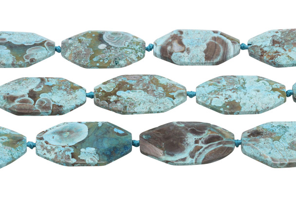 Imperial Jasper Turquoise Polished 50x35mm Faceted Oval