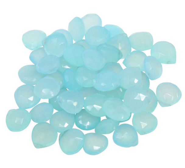 Chalcedony Polished 11mm Faceted Briolette