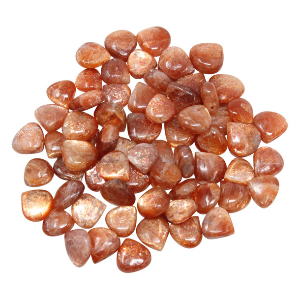 Sunstone Polished 7mm Smooth Briolette Bead