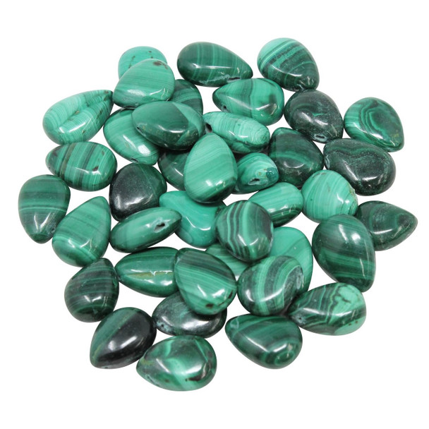 Malachite Polished 8x12mm Pear Drop Bead