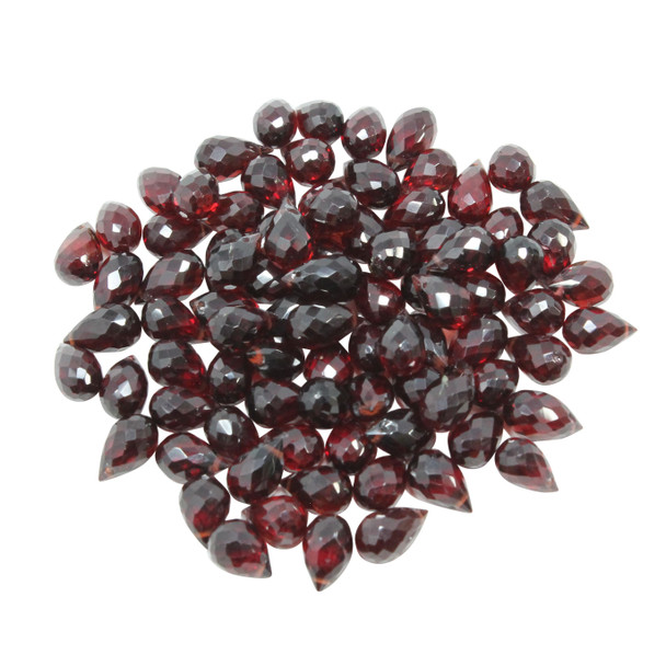 Garnet Polished 4.5x6mm Faceted Drop