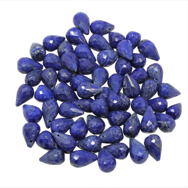 Lapis Polished 5x9mm Faceted Drop Bead