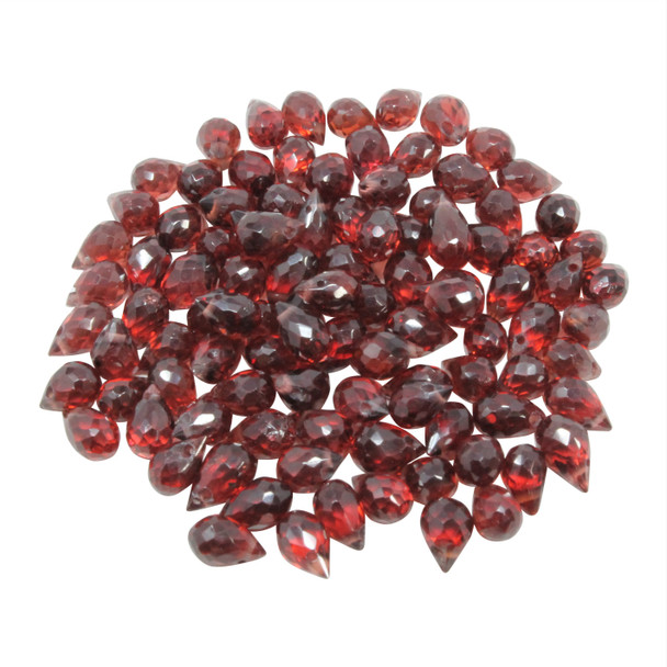 Garnet Polished 3x5mm Faceted Drop