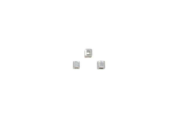 Sterling Silver 3mm Cube Bead