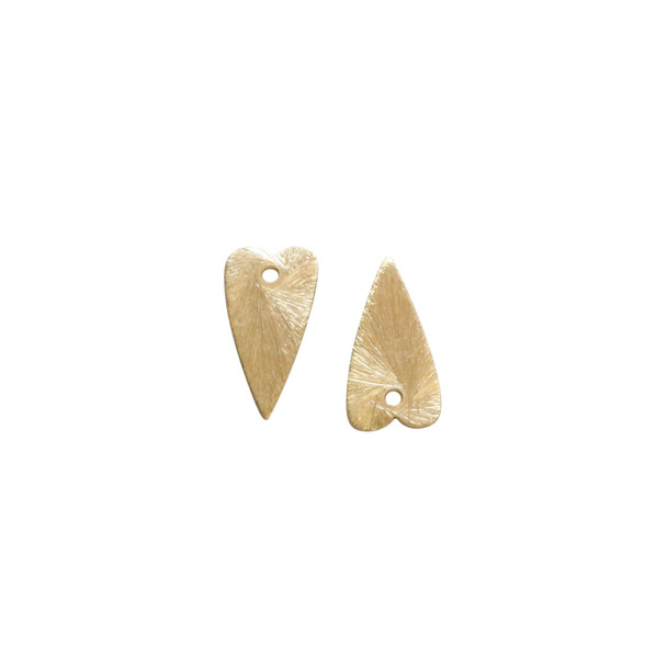 Heart Charm 15x7mm - Light Gold Plated