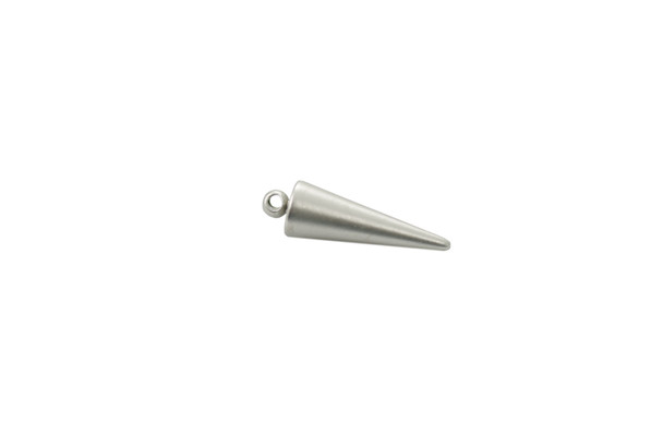 Satin Rhodium 20mm Spike Charm