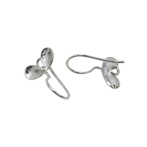 Sterling Silver Mistletoe Ear Wires - 1 Pair