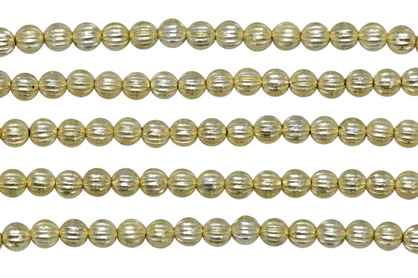 Light Gold Plated 4.5mm Round Melon