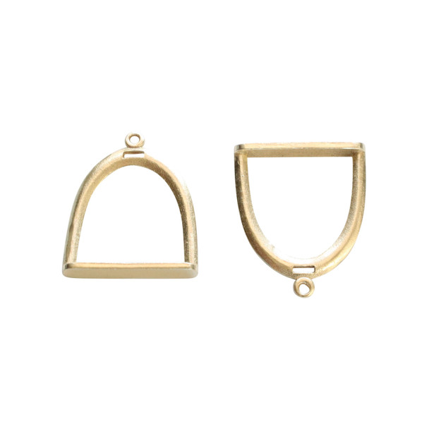 Light Gold Plated 36x30mm Stirrup Pendant