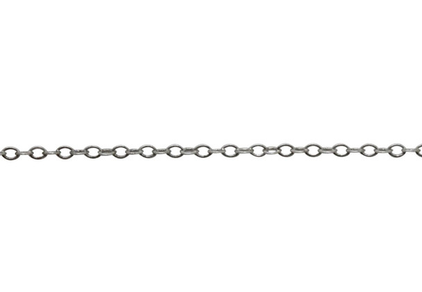 Antique Silver 2x1mm Petite Cable Chain - Sold By 6 inches