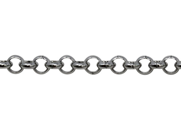 Stainless Steel 6mm Rolo Chain - Sold By 6 Inches