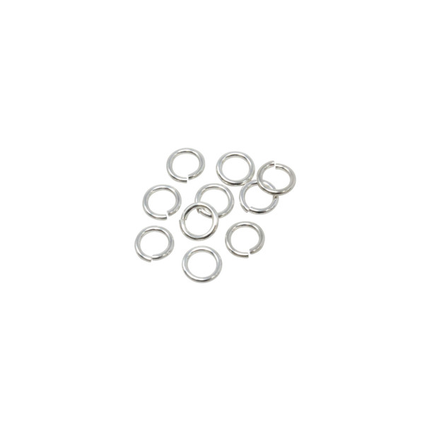 Sterling Silver 4mm Round 22 Gauge OPEN Jump Rings - 10 Pieces