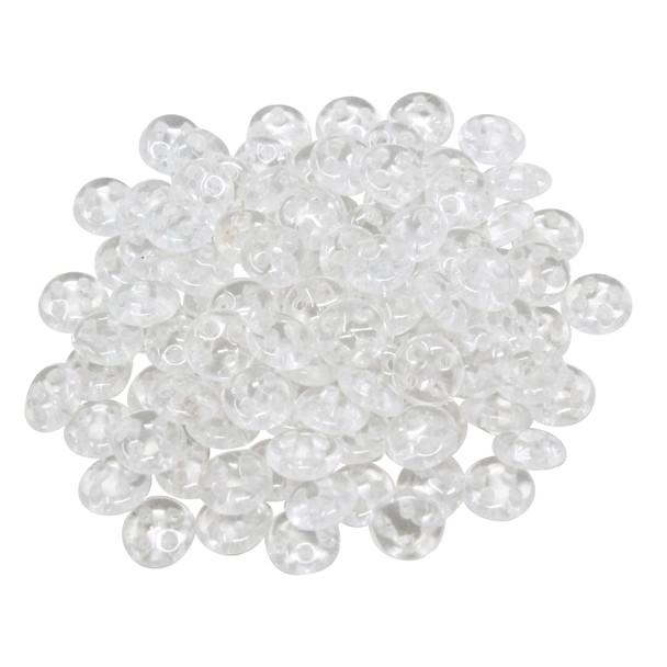 CzechMates® QuadraLentil Beads -- Crystal