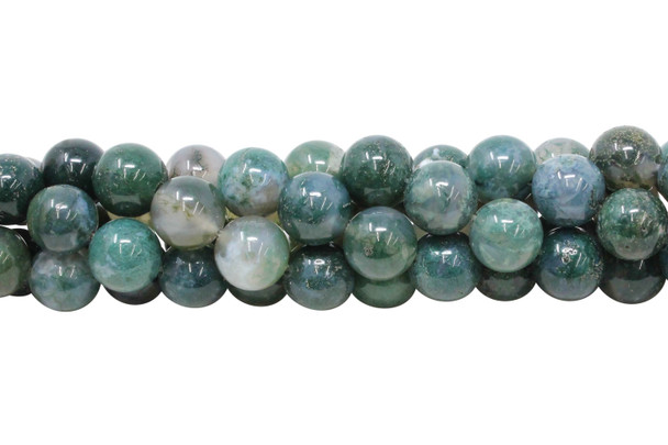 Moss Agate Polished 12mm Round