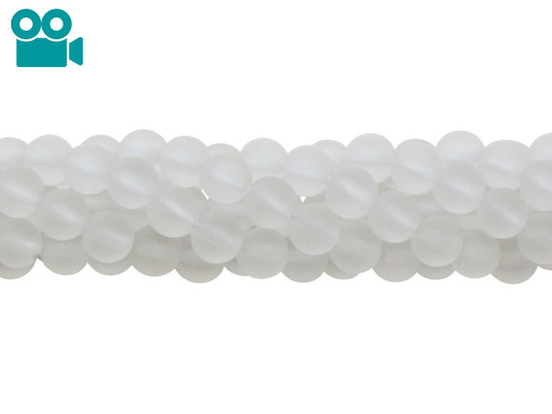 Crystal Quartz Grade A Matte 6mm Round