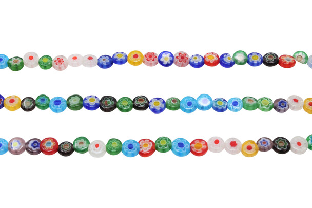Millefiori Beads 6mm Coin