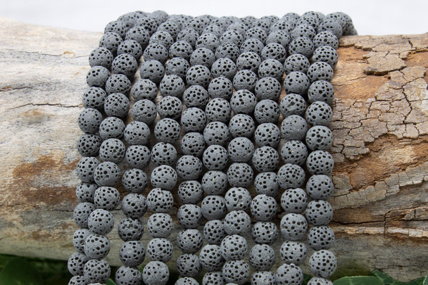 Bead World Exclusive Lava Rock Uncoated Natural 6-7mm Round