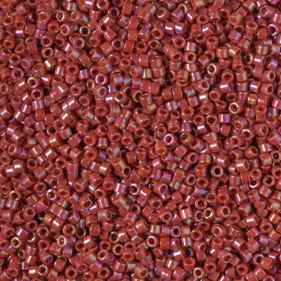 Delicas Size 11 Miyuki Seed Beads -- 2275 Glazed Opaque Dark Red