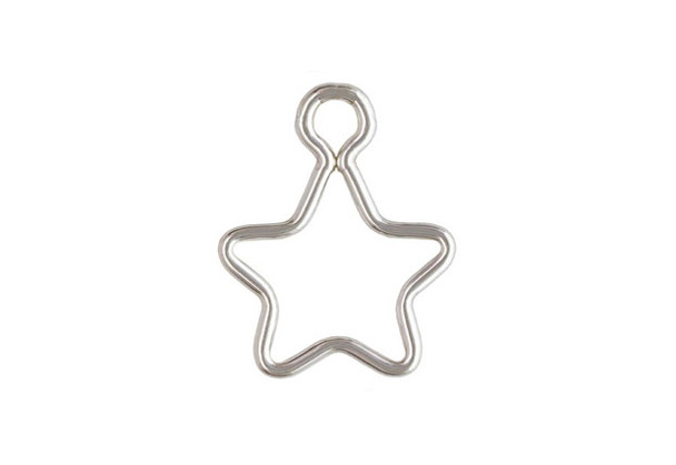 Mini Open Star with Loop - Sterling Silver