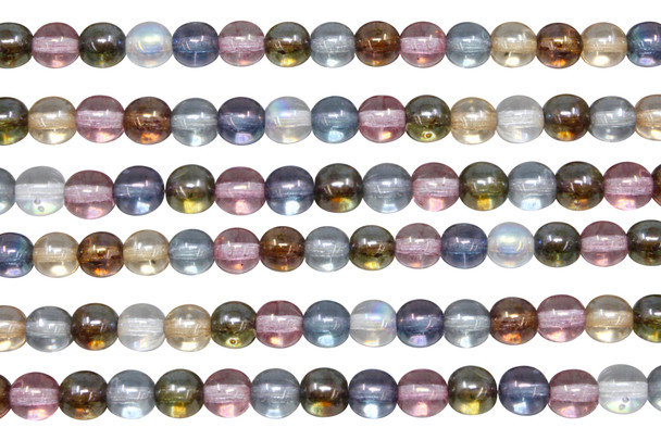 Czech Glass 6mm  Round -- Luster Mix